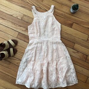 Blush Pink Open Back Dress